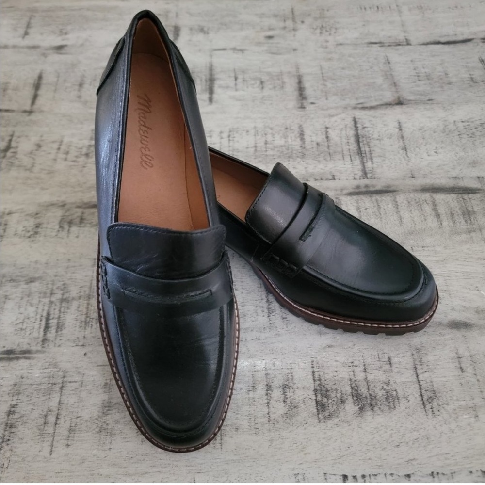 Madewell The Corinne Black Lugsole Loafer 9
